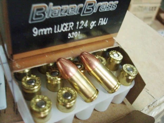 CCI - 9mm "Blazer Brass" FMJ 124 grain - 50 Rounds